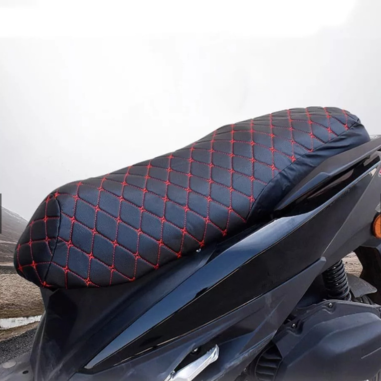 Кожена калъфка за седалката на скутер и мотоциклет, памучен пълнител, универсална за всички сезони