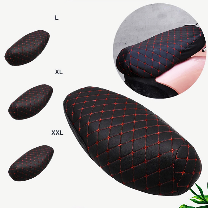 Кожена калъфка за седалката на скутер и мотоциклет, памучен пълнител, универсална за всички сезони