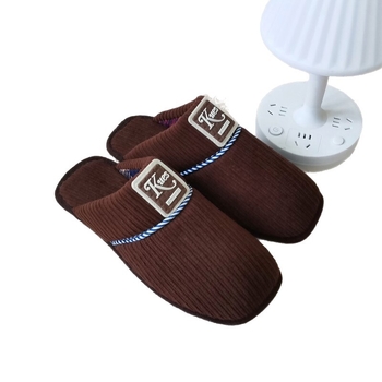 Domaće papuče s otvorenim prstom – pamuk gornji dio, debeli potplat, za parove, održavaju toplinu, potplat 3.5 cm+