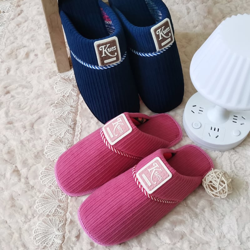 Domaće papuče s otvorenim prstom – pamuk gornji dio, debeli potplat, za parove, održavaju toplinu, potplat 3.5 cm+