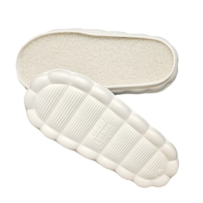 Talpă pentru papuci din EVA, antiderapantă, cu spumă îngroșată, croșetată manual, stilul norilor