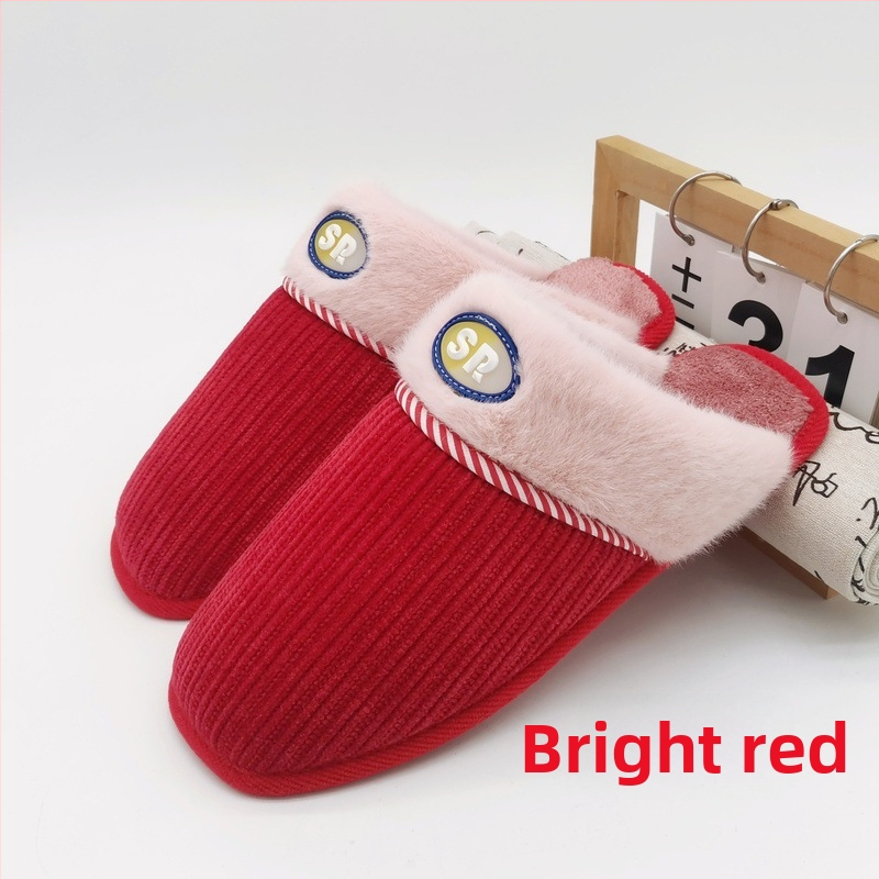 Unisex zimné domáce papuče s látkou na hornej časti, šitá podrážka, hrúbka 1,5–3,5 cm, udržiava teplo, pre páry