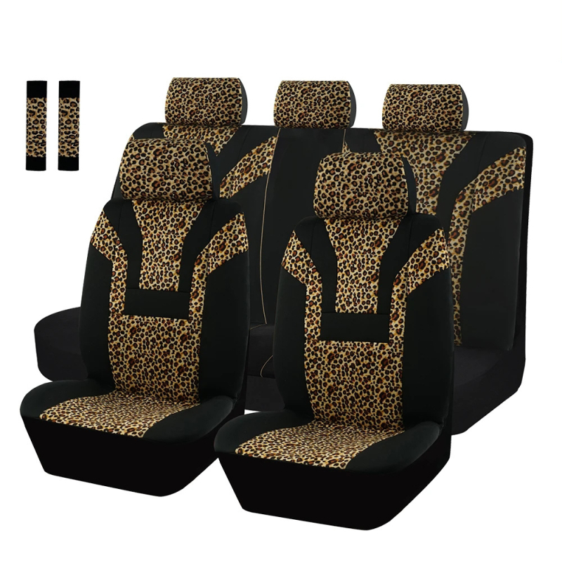 Univerzális leopárdmintás autóülésvédő, belső kiegészítők, légzsák-kompatibilis, teljes lefedettség, csúszásmentes, hátsó ülés (Márka: Love car up; Súly: 6 kg; Testreszabás: Igen; Anyag: Egyéb)