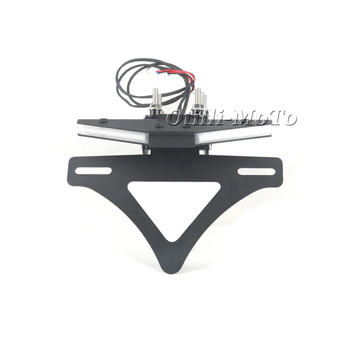 1290 Super Duke R (2020-2025) számára motorkerékpár-módosítási készlet: összecsukható rendszámtábla-tartó, sárvédő eltávolító készlet, hátsó rack és LED rendszámtábla világítás