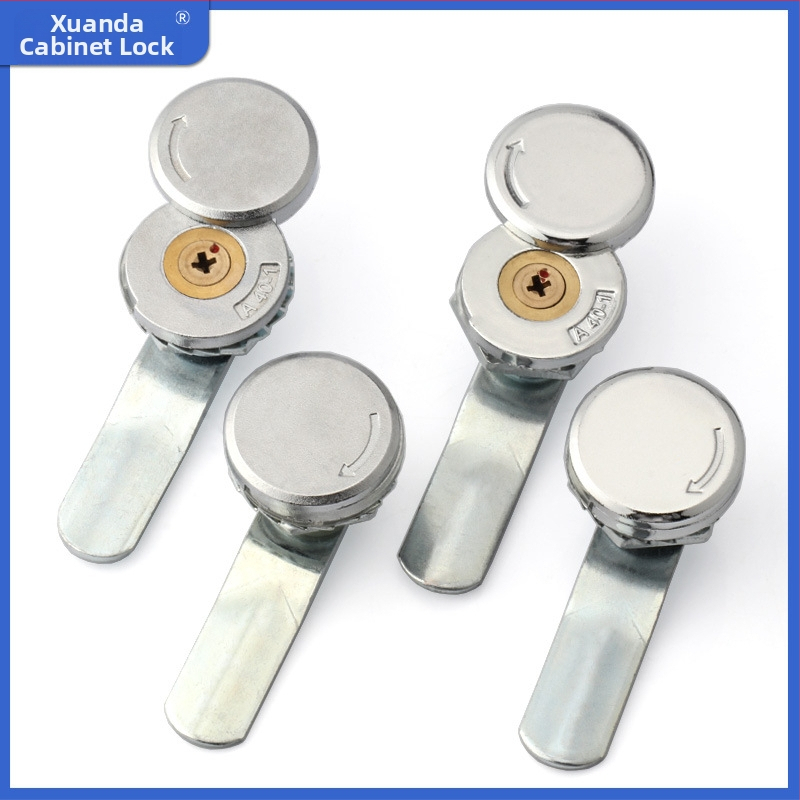 Xuanda A400-1 Cinkötvözetből készült keresztezett kör CAM-zár, egykulcsos, elosztó szekrényekhez, Rittal és kommunikációs szekrényekhez