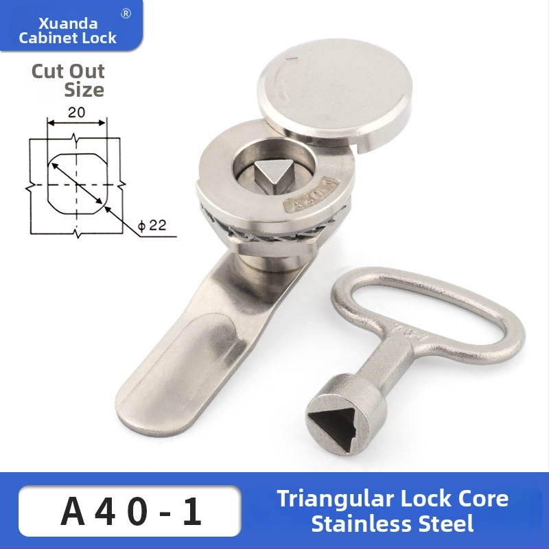 Xuanda A400-1 Cinkötvözetből készült keresztezett kör CAM-zár, egykulcsos, elosztó szekrényekhez, Rittal és kommunikációs szekrényekhez