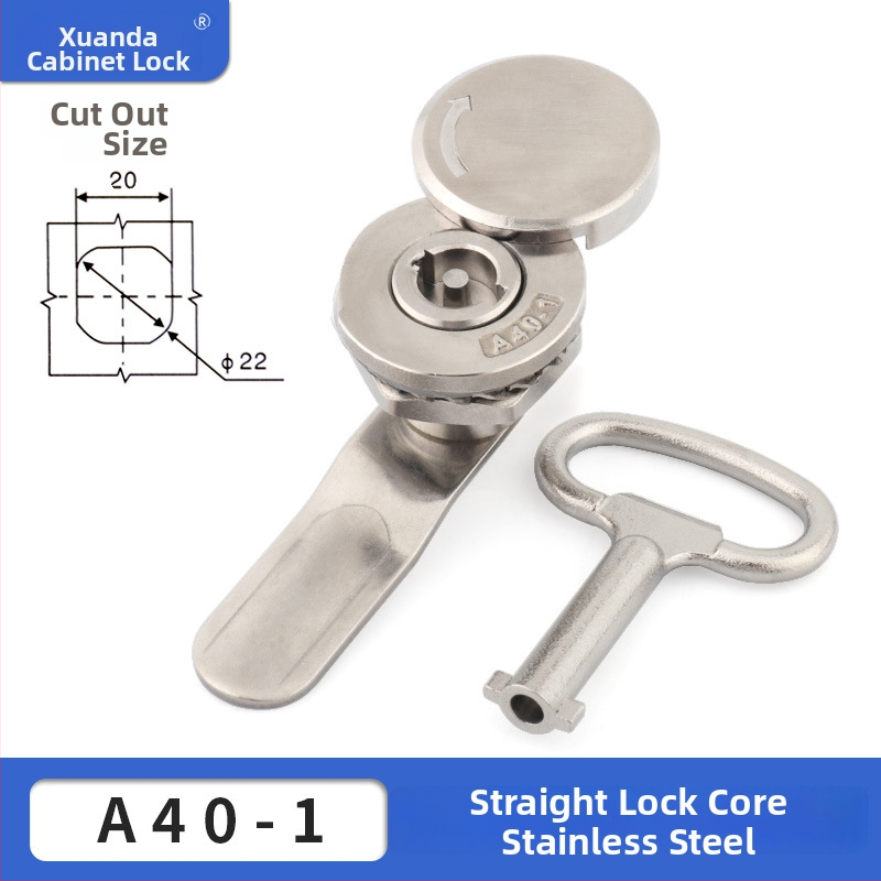 Xuanda A400-1 Cinkötvözetből készült keresztezett kör CAM-zár, egykulcsos, elosztó szekrényekhez, Rittal és kommunikációs szekrényekhez
