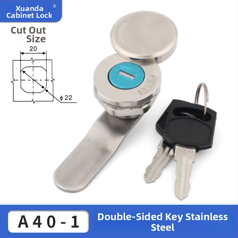 Xuanda A400-1 Cinkötvözetből készült keresztezett kör CAM-zár, egykulcsos, elosztó szekrényekhez, Rittal és kommunikációs szekrényekhez