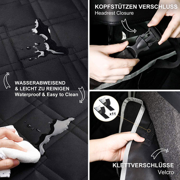 Kutya autóülés párna, vászon anyag, Yiwu eredetű, márka Pet Search