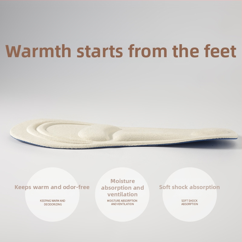 Talpă de iarnă din velur, căptușeală caldă – absoarbe transpirația, talpă completă pentru încălțăminte sport, piele, botine și încălțăminte de lucru, unisex