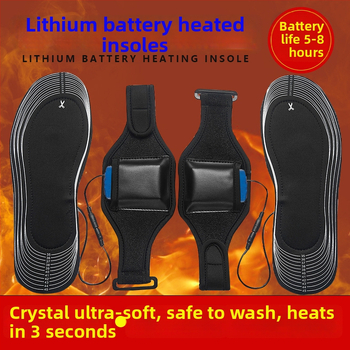 Isel grijaći uložak s USB punjivom litijskom baterijom, unisex, EVA đon, mekani velur gornji dio