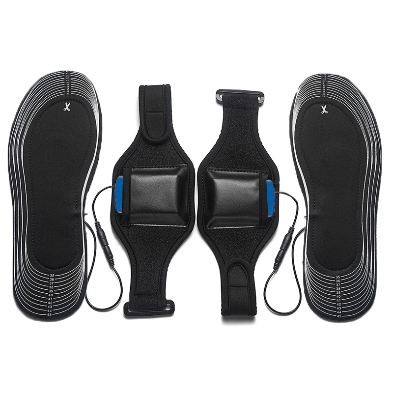 Isel grijaći uložak s USB punjivom litijskom baterijom, unisex, EVA đon, mekani velur gornji dio