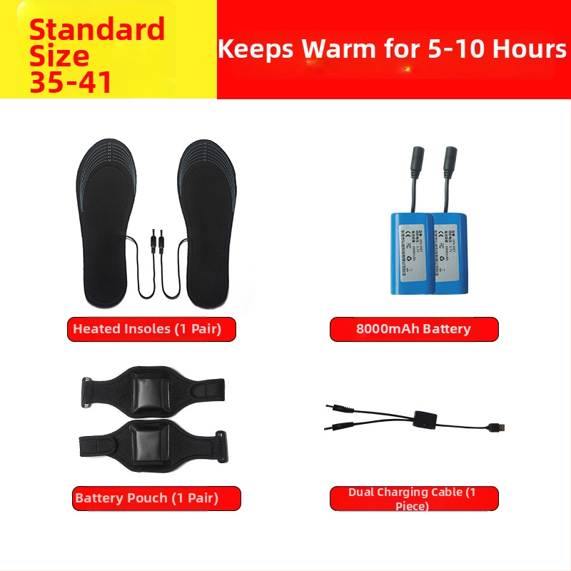 Isel grijaći uložak s USB punjivom litijskom baterijom, unisex, EVA đon, mekani velur gornji dio