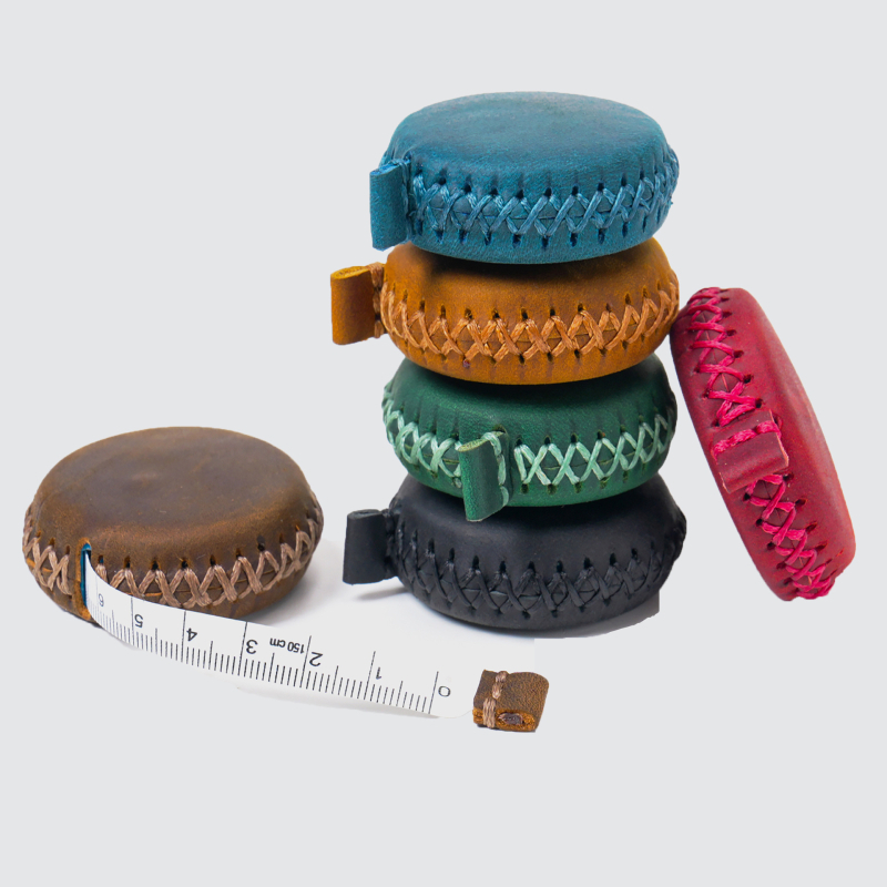 Мини лента за измерване от естествена кожа, ръчно пришит модел, обхват 150 cm, персонализация налична, марка Aipi tribe