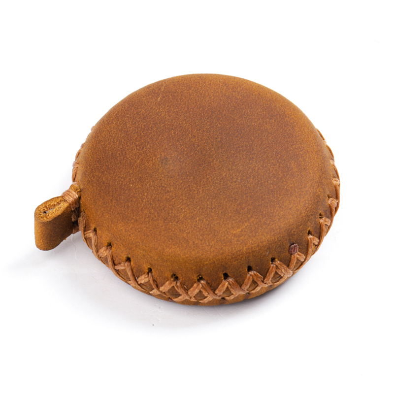 Мини лента за измерване от естествена кожа, ръчно пришит модел, обхват 150 cm, персонализация налична, марка Aipi tribe