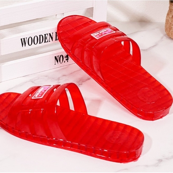 Casual PVC papuče s kristalima za kućnu i ljetnu upotrebu | prozračne, protuklizne; gornji dio plastika, potplat PVC, injekcijski oblikovan potplat, debljina potplata 0–3 cm, ploska potplata