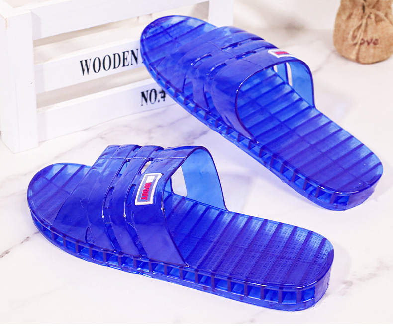 Casual PVC papuče s kristalima za kućnu i ljetnu upotrebu | prozračne, protuklizne; gornji dio plastika, potplat PVC, injekcijski oblikovan potplat, debljina potplata 0–3 cm, ploska potplata