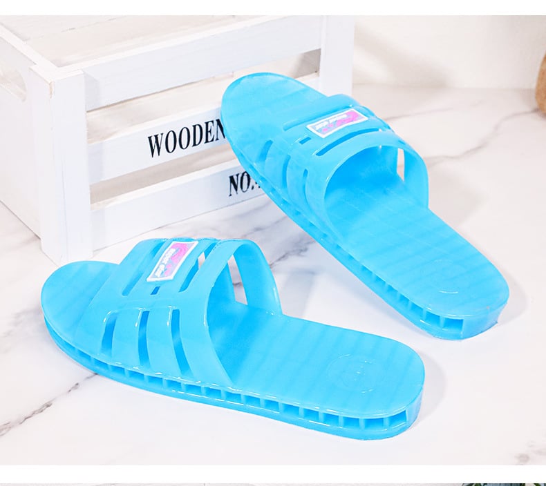 Casual PVC papuče s kristalima za kućnu i ljetnu upotrebu | prozračne, protuklizne; gornji dio plastika, potplat PVC, injekcijski oblikovan potplat, debljina potplata 0–3 cm, ploska potplata