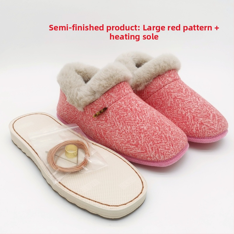 Materiálová sada na papuče z bavlny, podrážka z gumy, hrubšie prevedenie, udržiava teplo, unisex, zimné nosenie