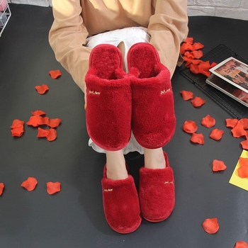 Par pliš papuča za dom zimi – gornji dio od denima, potplat PVC, otporne na habanje, amortizacija udara