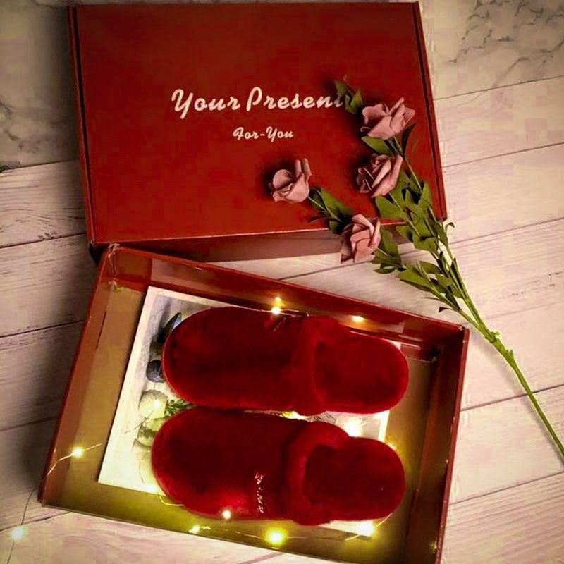 Par pliš papuča za dom zimi – gornji dio od denima, potplat PVC, otporne na habanje, amortizacija udara