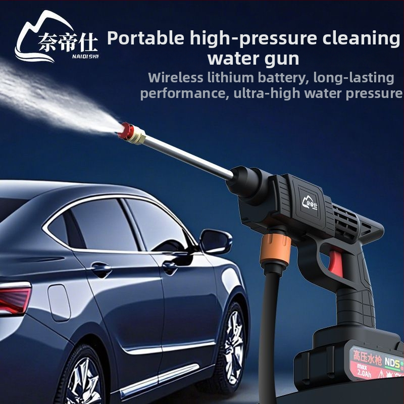 Ručné prenosné zariadenie na umývanie auta s vysokotlakým prúdom, 80W, napájanie zo zapaľovača, diely z čistého medeného materiálu, prietok 4–8 L/min