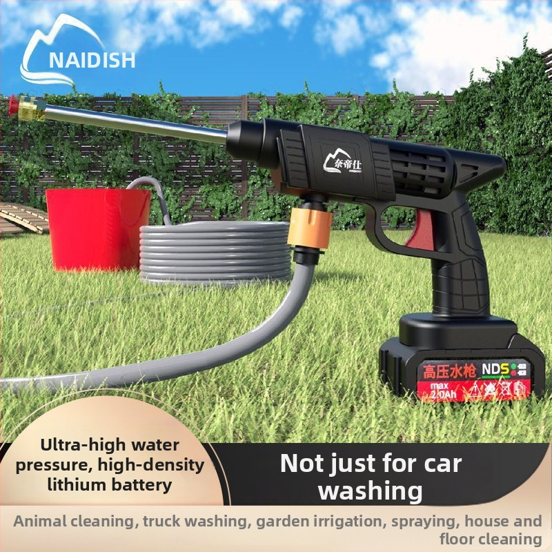 Ručné prenosné zariadenie na umývanie auta s vysokotlakým prúdom, 80W, napájanie zo zapaľovača, diely z čistého medeného materiálu, prietok 4–8 L/min