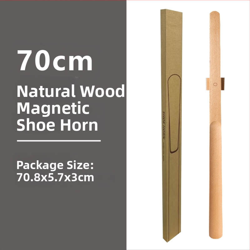 Unelte magnetice pentru încălțăminte cu mâner lung — tijă din lemn masiv, potrivit pentru femei însărcinate și persoane în vârstă