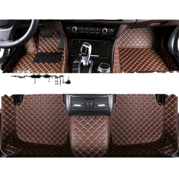 Автомобилни подложки за пода с диамантен модел, двуслоен шёлков кант, пълен обхват, PVC не-плъзгащ се, персонализируеми