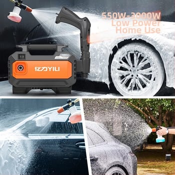 Aparat de spălat auto cu presiune înaltă, model YLQ3012H, 220V, 1400W, motor AC, 2,5–25 MPa, 3,6 kg