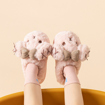 Dječje pamučne papuče s Cartoon uzorkom, gornji dio od coral fleecea, EVA potplat, jesen-zima 2025