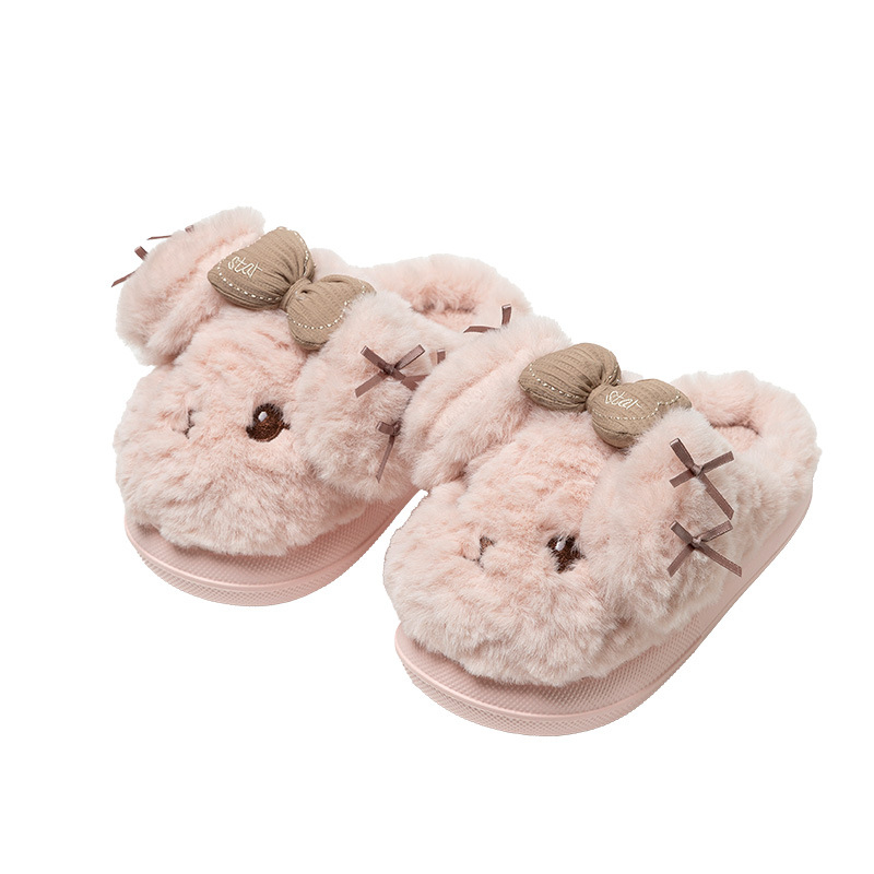 Dječje pamučne papuče s Cartoon uzorkom, gornji dio od coral fleecea, EVA potplat, jesen-zima 2025