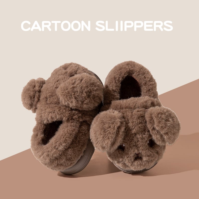 Dječje pamučne papuče s Cartoon uzorkom, gornji dio od coral fleecea, EVA potplat, jesen-zima 2025