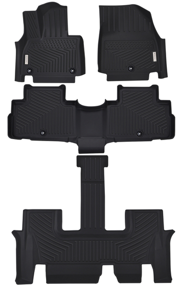 Стелки за под Kia Sorento – всесезонни, от гума, квадратна водоустойчива подложка с отпечатано лого, възможност за персонализация