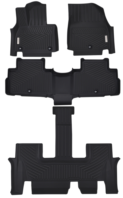 Стелки за под Kia Sorento – всесезонни, от гума, квадратна водоустойчива подложка с отпечатано лого, възможност за персонализация