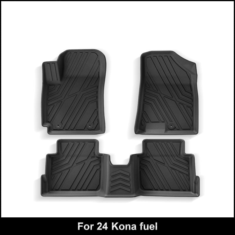 Kona-специфични автомобилни подложки за подове и багажник, ТПЕ материал, персонализирани, полузатворен дизайн, петместен