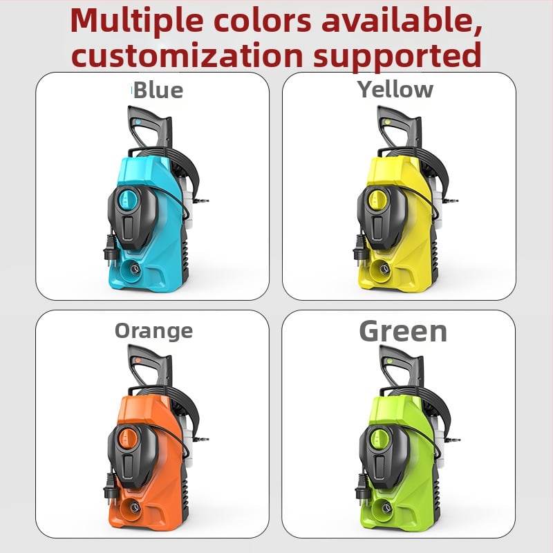 Mașină de spălat cu presiune înaltă pentru automobile, verticală, pentru uz casnic, aparat portabil cu corp din aliaj, 1400 W, 220 V, 150 Bar