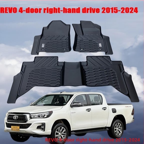 TPE podlahové rohože pre Hilux Revo/Travo 2015-2025, pravostranné riadenie, plné pokrytie, päť miest