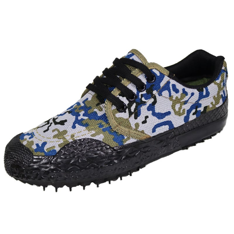 Kamuflirane radne tenisice, niski kroj, unisex, tekstilni gornji dio, gumeni potplat, vulkanizirana podstava