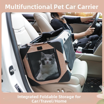 Autós kutya kennelje - összecsukható, légáteresztő Oxford szövet, összeszerelés nélkül