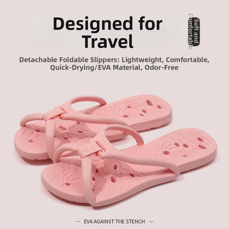 Sklopive papuče za putovanje za parove, lagane i protuklizne, gornji dio EVA i đon EVA, đon injekcijski kalup, za muškarce i žene, kućna uporaba