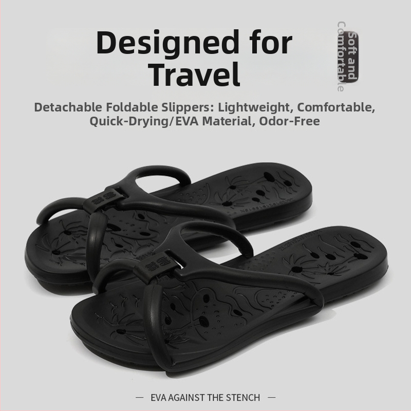 Sklopive papuče za putovanje za parove, lagane i protuklizne, gornji dio EVA i đon EVA, đon injekcijski kalup, za muškarce i žene, kućna uporaba