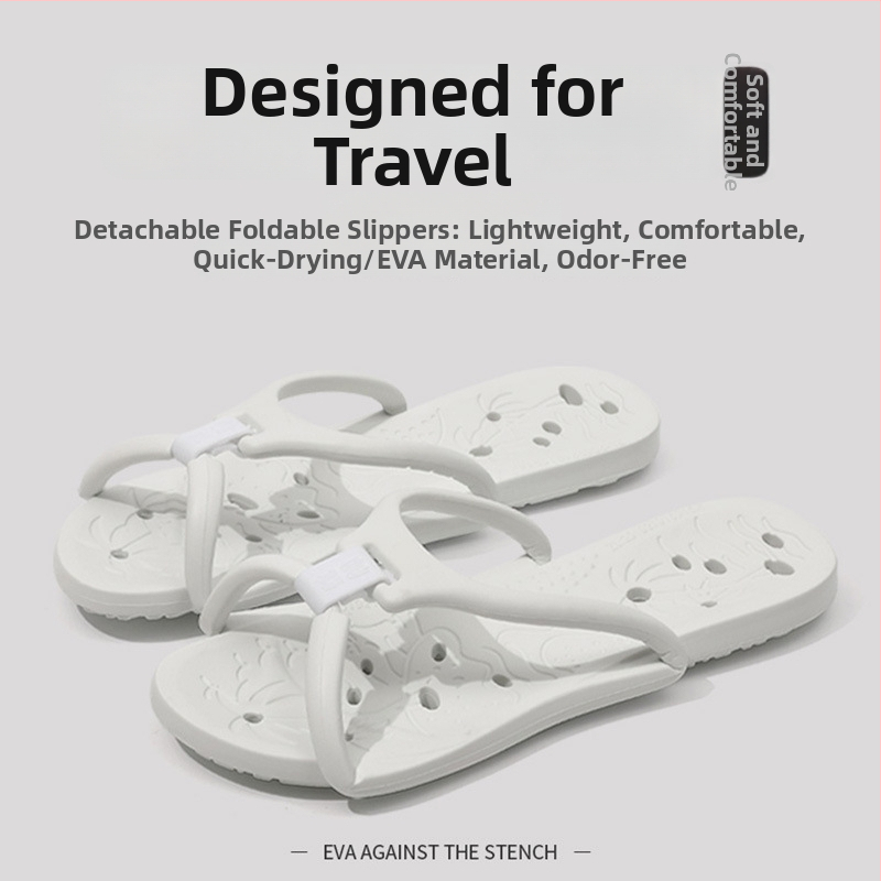 Sklopive papuče za putovanje za parove, lagane i protuklizne, gornji dio EVA i đon EVA, đon injekcijski kalup, za muškarce i žene, kućna uporaba