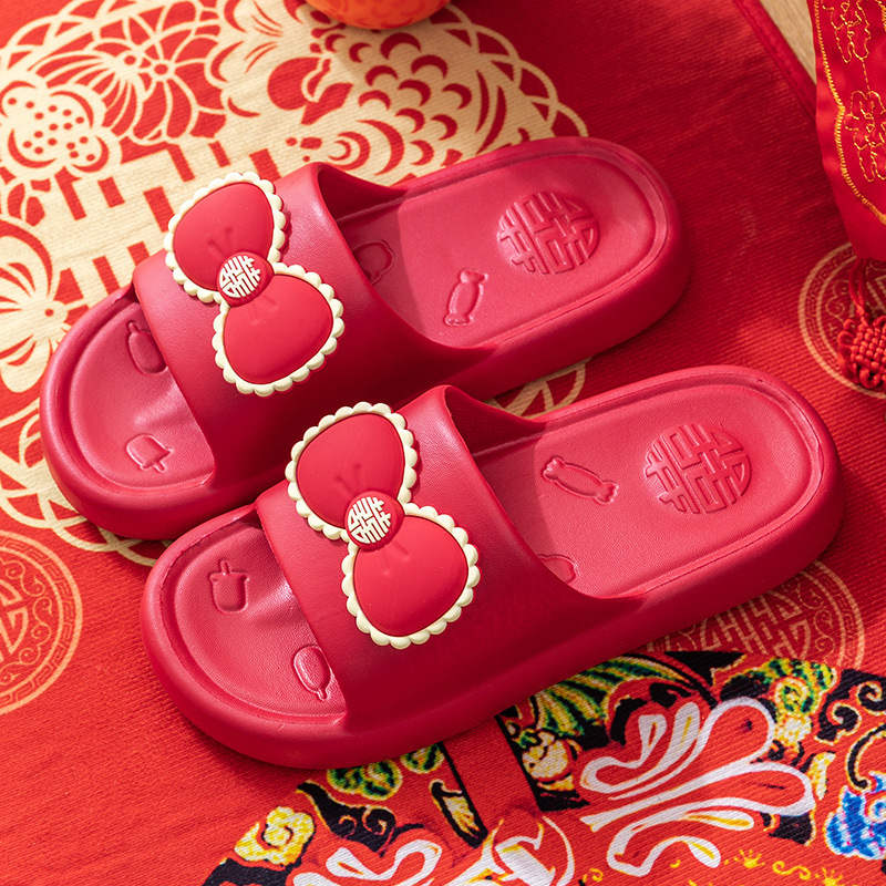 Unisex svadbene papuče s debelim EVA potplatom, protuklizne, gornji dio od tkanine, injekcijski oblikovana potplata, ljeto 2024