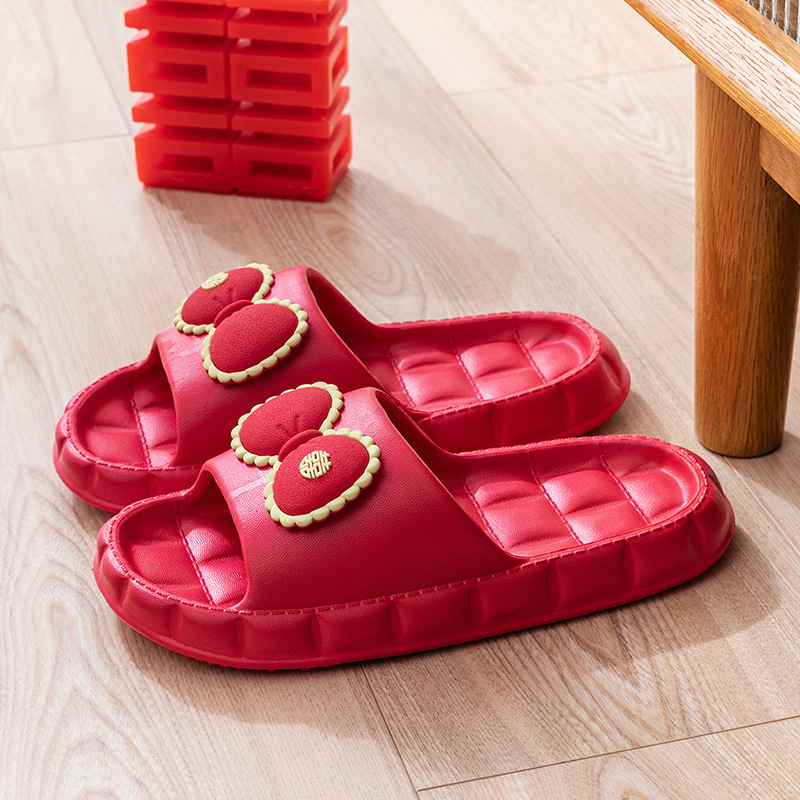 Unisex svadbene papuče s debelim EVA potplatom, protuklizne, gornji dio od tkanine, injekcijski oblikovana potplata, ljeto 2024