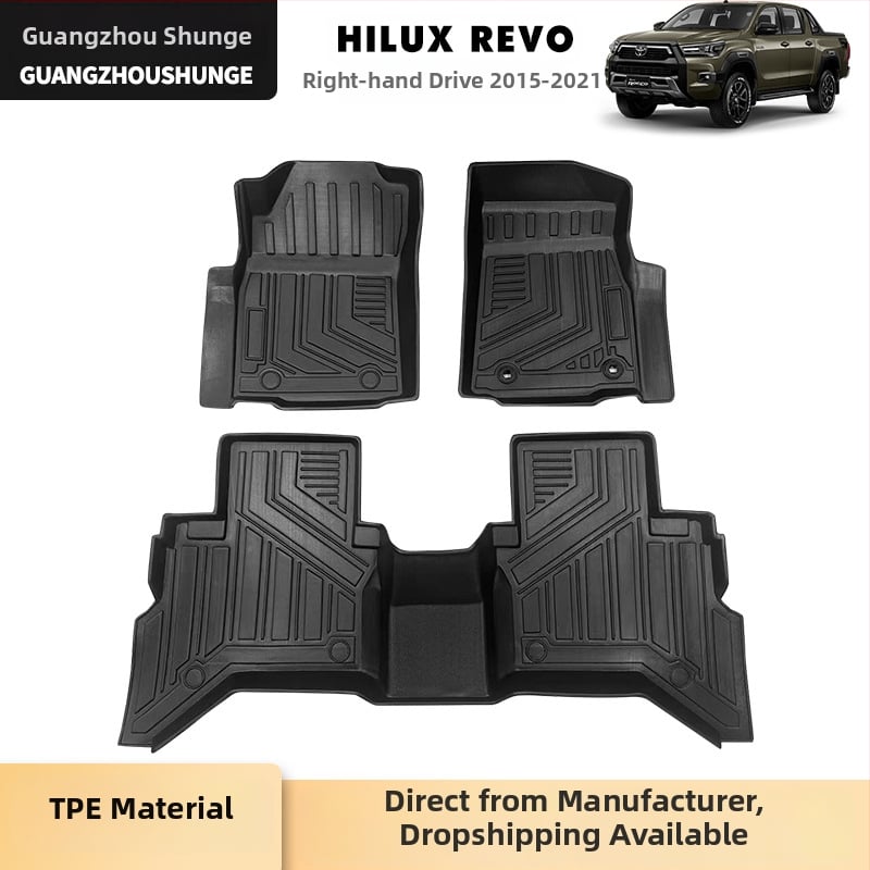 TPE gumene podne prostirke za Toyota Hilux Revo MT s desnim upravljanjem, vodootporne, Shunge