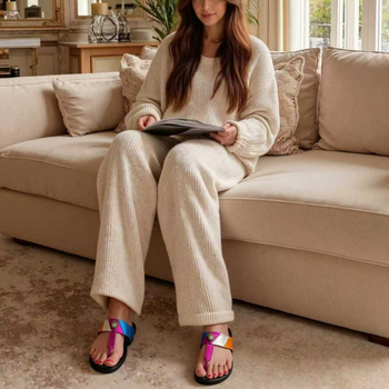 Slip-On sandale za plažu Eagle Head – PU gornji dio, gumeni potplat, lagane, ravna potplata