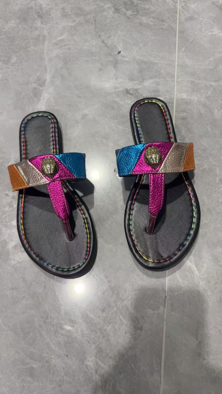 Slip-On sandale za plažu Eagle Head – PU gornji dio, gumeni potplat, lagane, ravna potplata