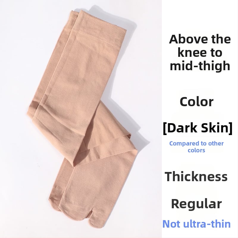 Κάλτσες με διαχωρισμένο δάκτυλο από νάιλον για γυναίκες, υψηλός σωλήνας, αντιτριβικές, 80-90% νάιλον, πλεγμένες με μια βελονιά, 144 ραφές, για όλες τις εποχές