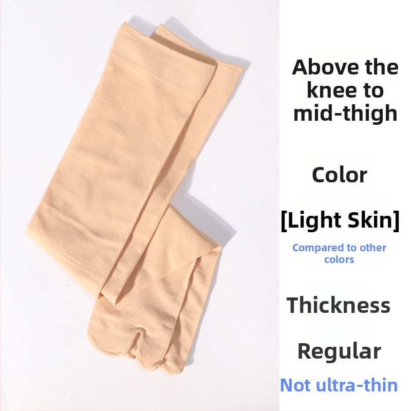 Κάλτσες με διαχωρισμένο δάκτυλο από νάιλον για γυναίκες, υψηλός σωλήνας, αντιτριβικές, 80-90% νάιλον, πλεγμένες με μια βελονιά, 144 ραφές, για όλες τις εποχές